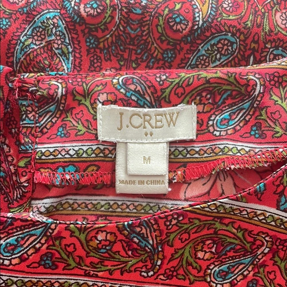 J. Crew Women’s Multicolored Paisley Blouse